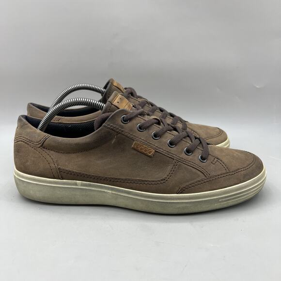 Ecco Soft 7 Casual Sneakers Men\'s Size 10 Brown Nubuck Leather Comfort Low Shoes main image 9